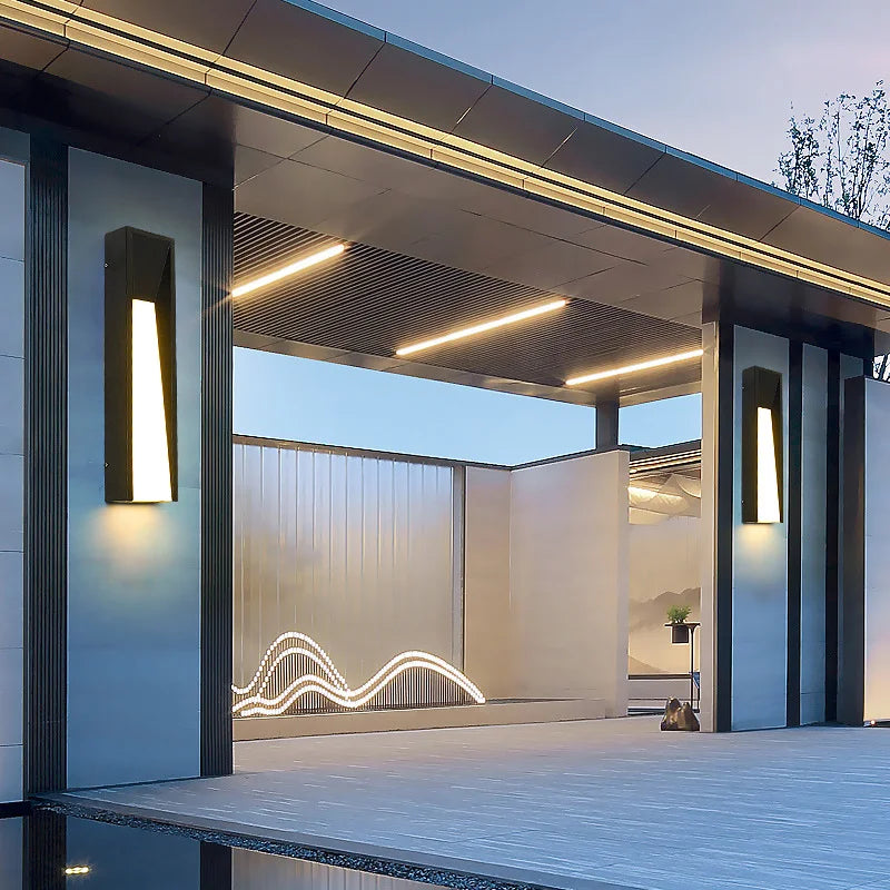 Modern Black Outdoor Wall Sconce for Entryways