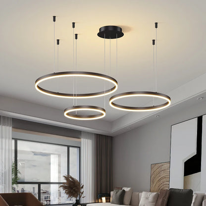 Modern Circular Ring LED Chandelier Living Room Ceiling Light