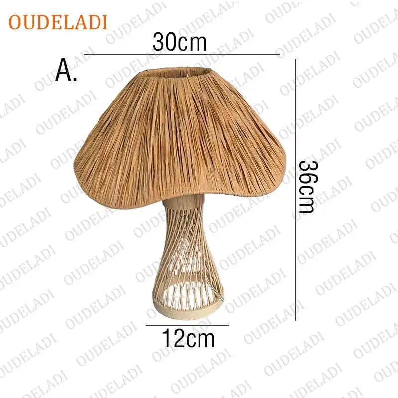 Japanese Bamboo Table Lamp – Zen Style Warm Bedside Lighting