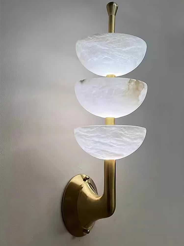 Luxury Marble Basin Wall Sconce for Hallways