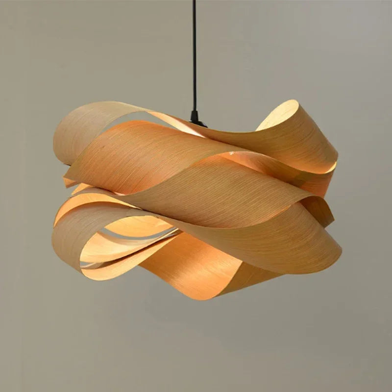 Wooden Pendant Lamp Southeast Asian Bedroom Restaurant Light