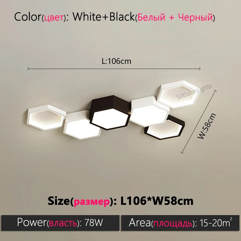 Honeycomb Ceiling Light for Modern Living Spaces