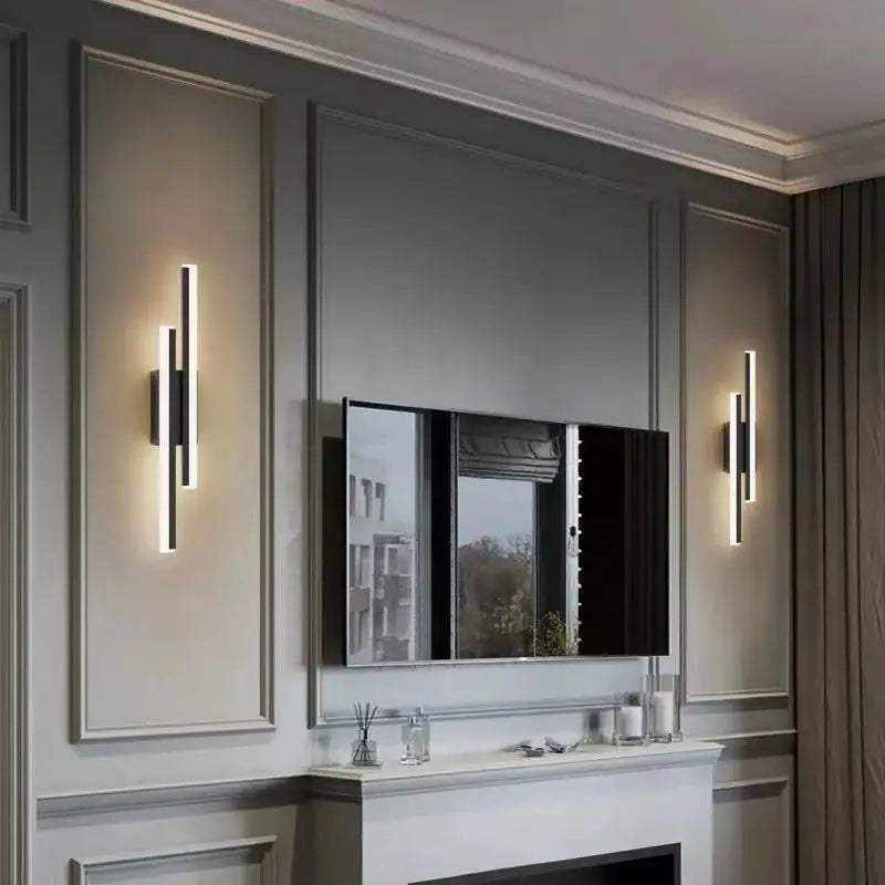 LED Bedroom Wall Sconce Copper Acrylic Living Room Lamp