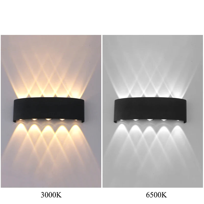 Top and Bottom Shine LED Wall Lamp Waterproof outdoor Light