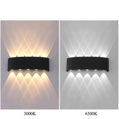Top and Bottom Shine LED Wall Lamp Waterproof outdoor Light