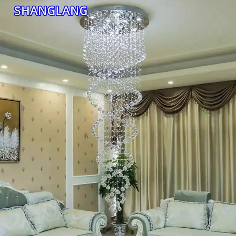 Luxury LED Staircase Pendant Light for Modern Villas