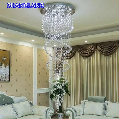 Luxury LED Staircase Pendant Light for Modern Villas