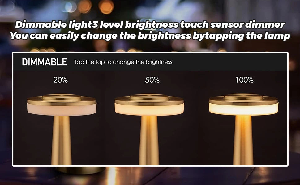 Portable LED Touch Lamp – USB Rechargeable Mood Light for Bedroom & Bar