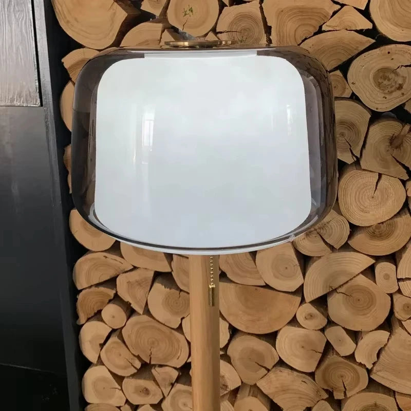 Modern Glass Floor Lamp – Elegant Decorative Lighting for Living Room
