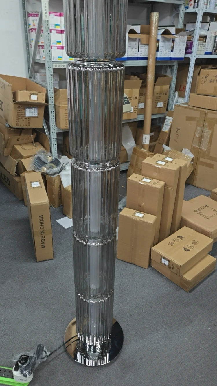 Nordic Glass Floor Lamp – Designer LED Standing Light for Home Decor
