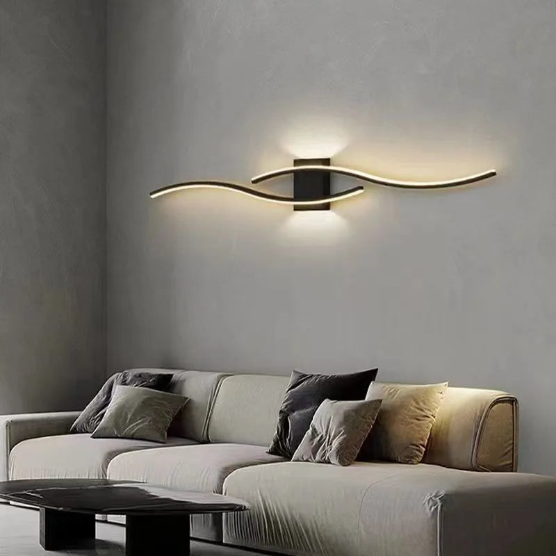 Modern LED Strip Wall Light TV Background Bedroom Living Room Lamp