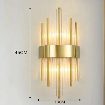 Luxury Gold LED Wall Lamp Modern Bedroom Living Room Light