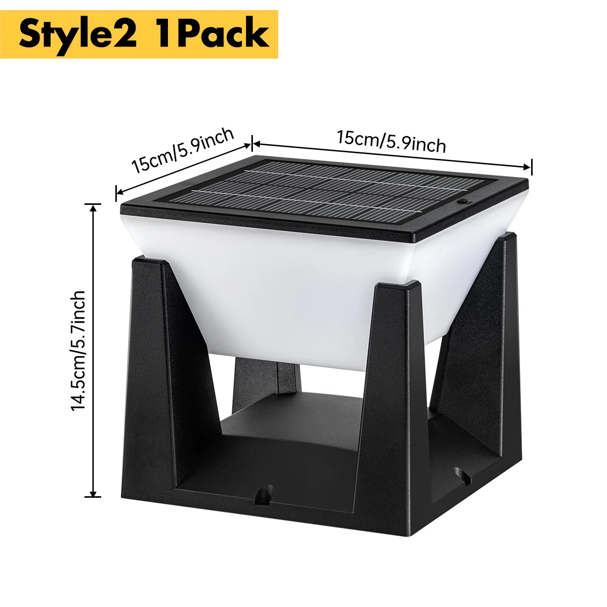 Outdoor Solar Post Light Modern LED Pillar Waterproof Landscape Lamp