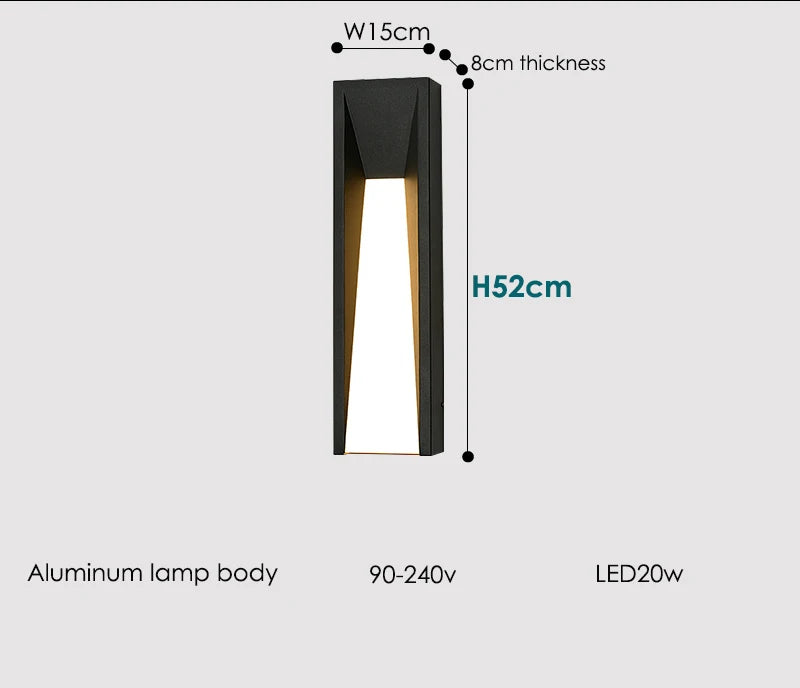 Modern Black Outdoor Wall Sconce for Entryways