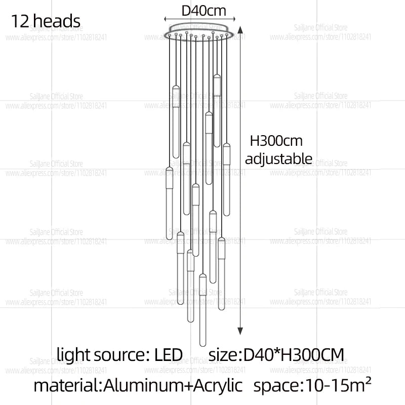 Modern Cylindrical LED Pendant Light for Dining Rooms