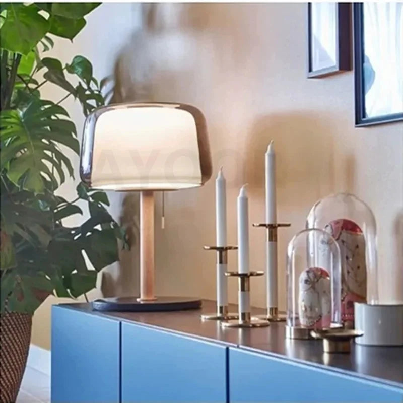 Modern Glass Floor Lamp – Elegant Decorative Lighting for Living Room