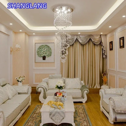 Luxury LED Staircase Pendant Light for Modern Villas