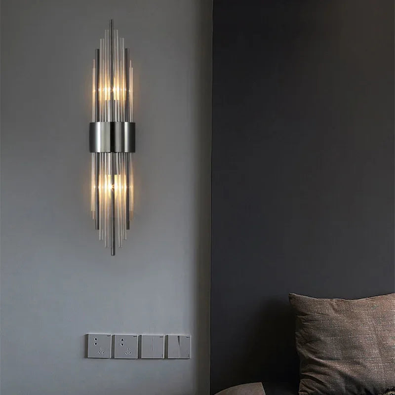 Luxury Gold LED Wall Lamp Modern Bedroom Living Room Light