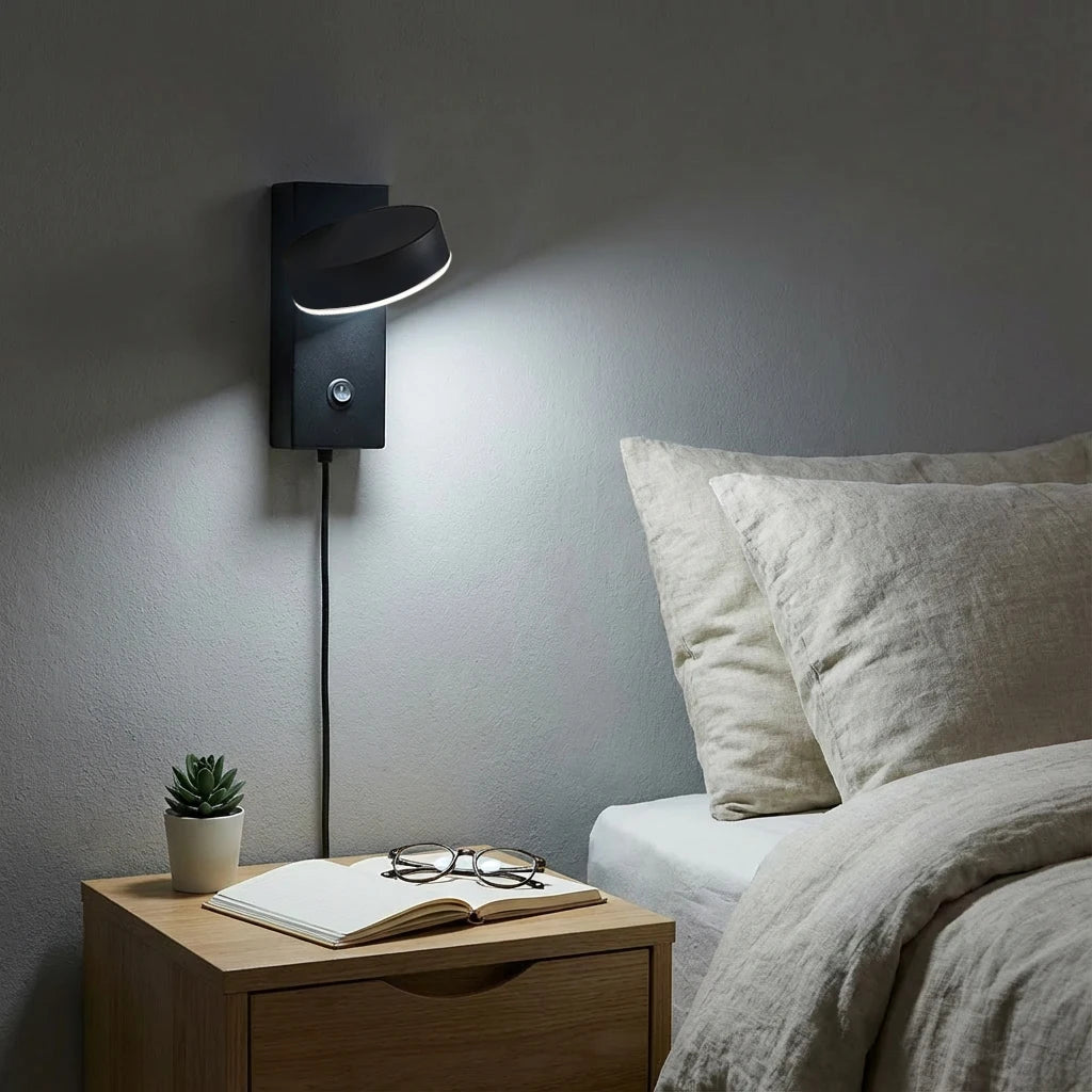 Rotating Plug-In LED Wall Light for Reading Nooks