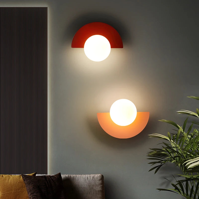 Modern Globe Wall Sconce for Bedrooms and Hallways