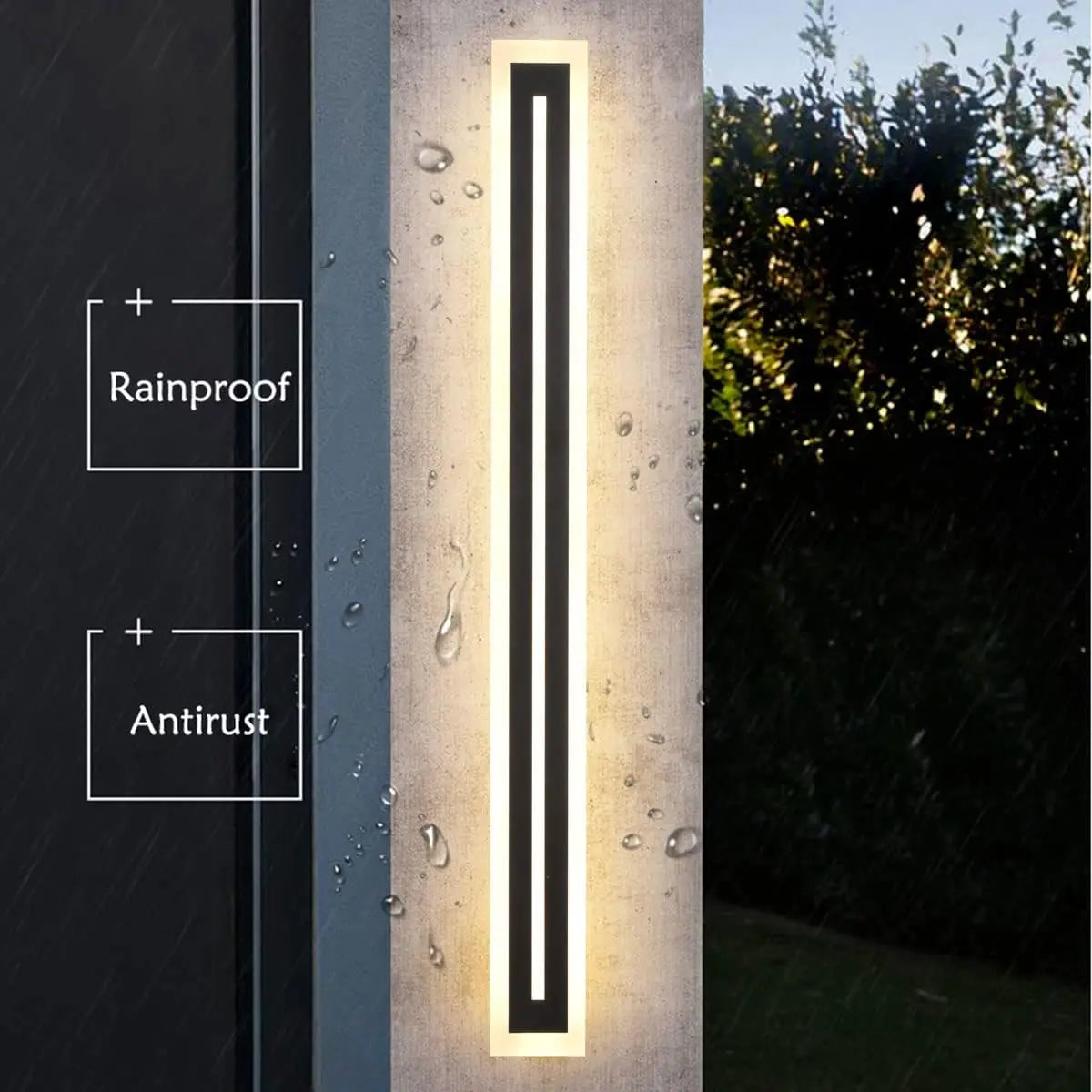 Modern Outdoor LED Strip Wall Light for Patios