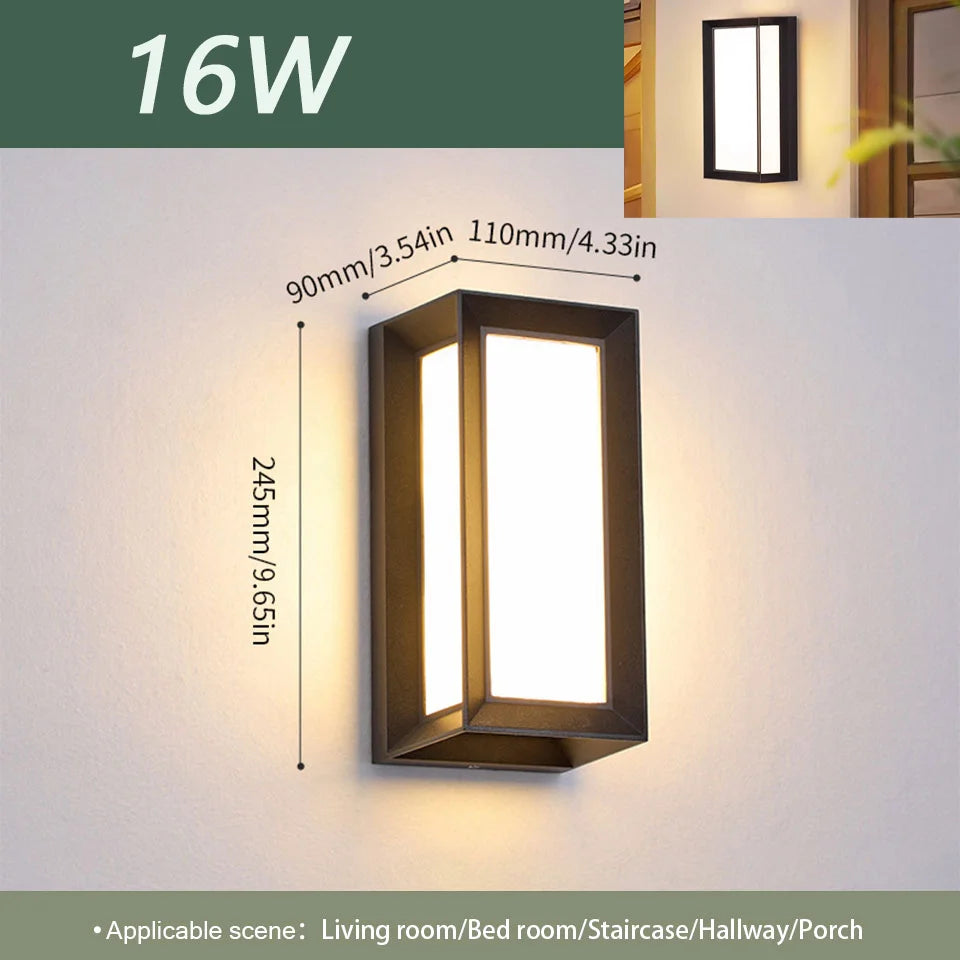Motion Sensor Outdoor Wall Light with Waterproof Design