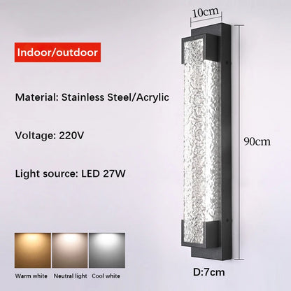 Modern Waterproof Long Strip Outdoor Wall Light