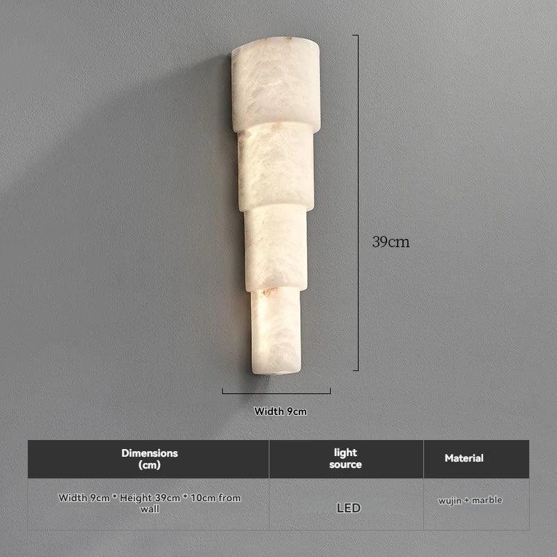 Luxury Marble Wall Lamp for Bedrooms and Hallways