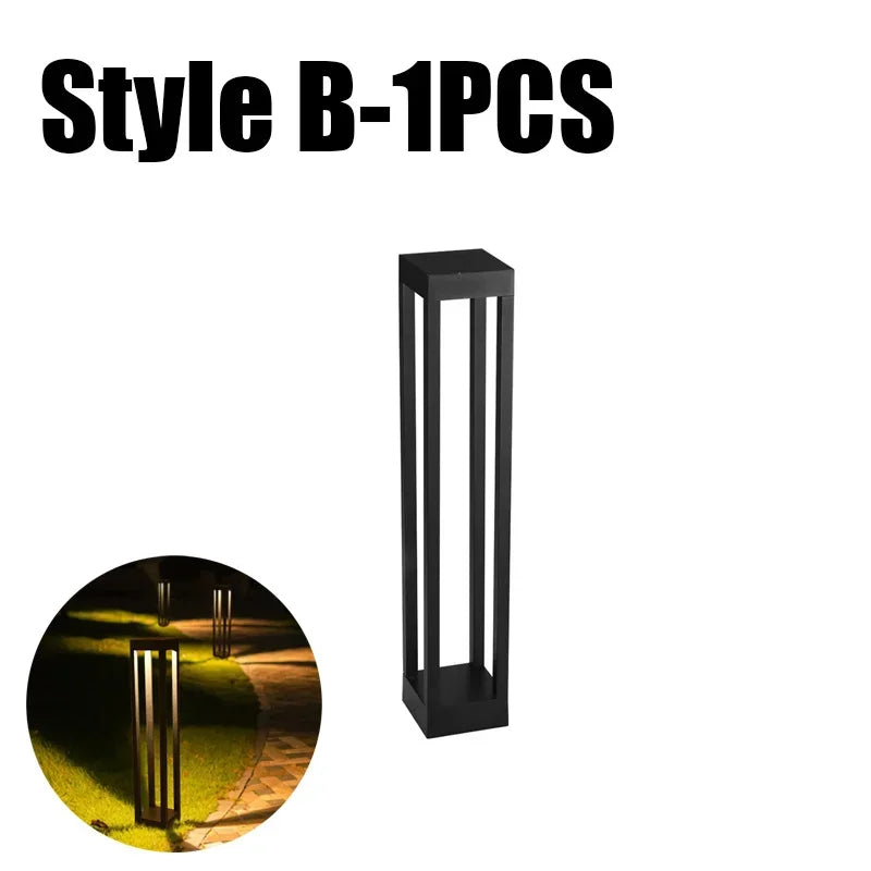 Minimalist LED Lawn Bollard Light for Outdoor Pathways