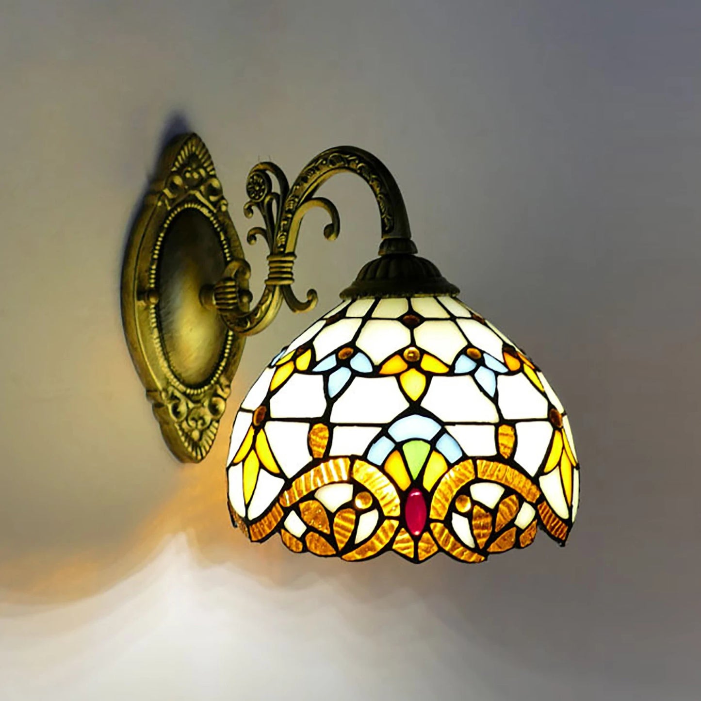 Vintage Tiffany Dome Wall Lamp for Cozy Interiors