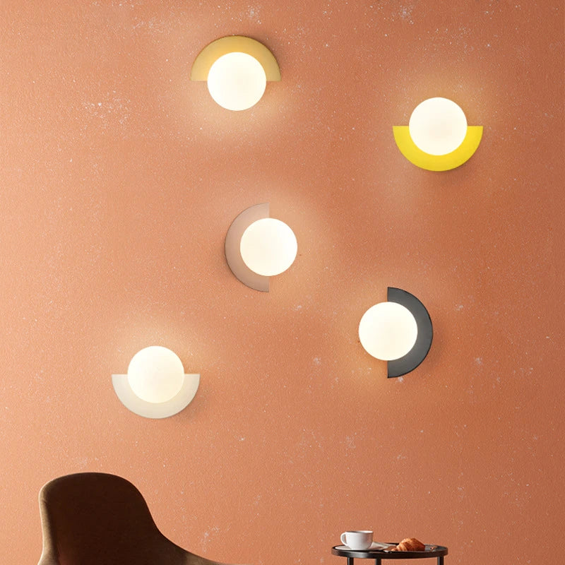 Modern Globe Wall Sconce for Bedrooms and Hallways