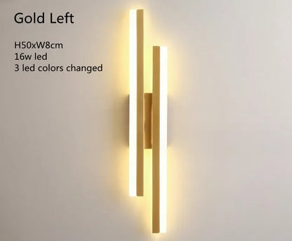 LED Bedroom Wall Sconce Copper Acrylic Living Room Lamp