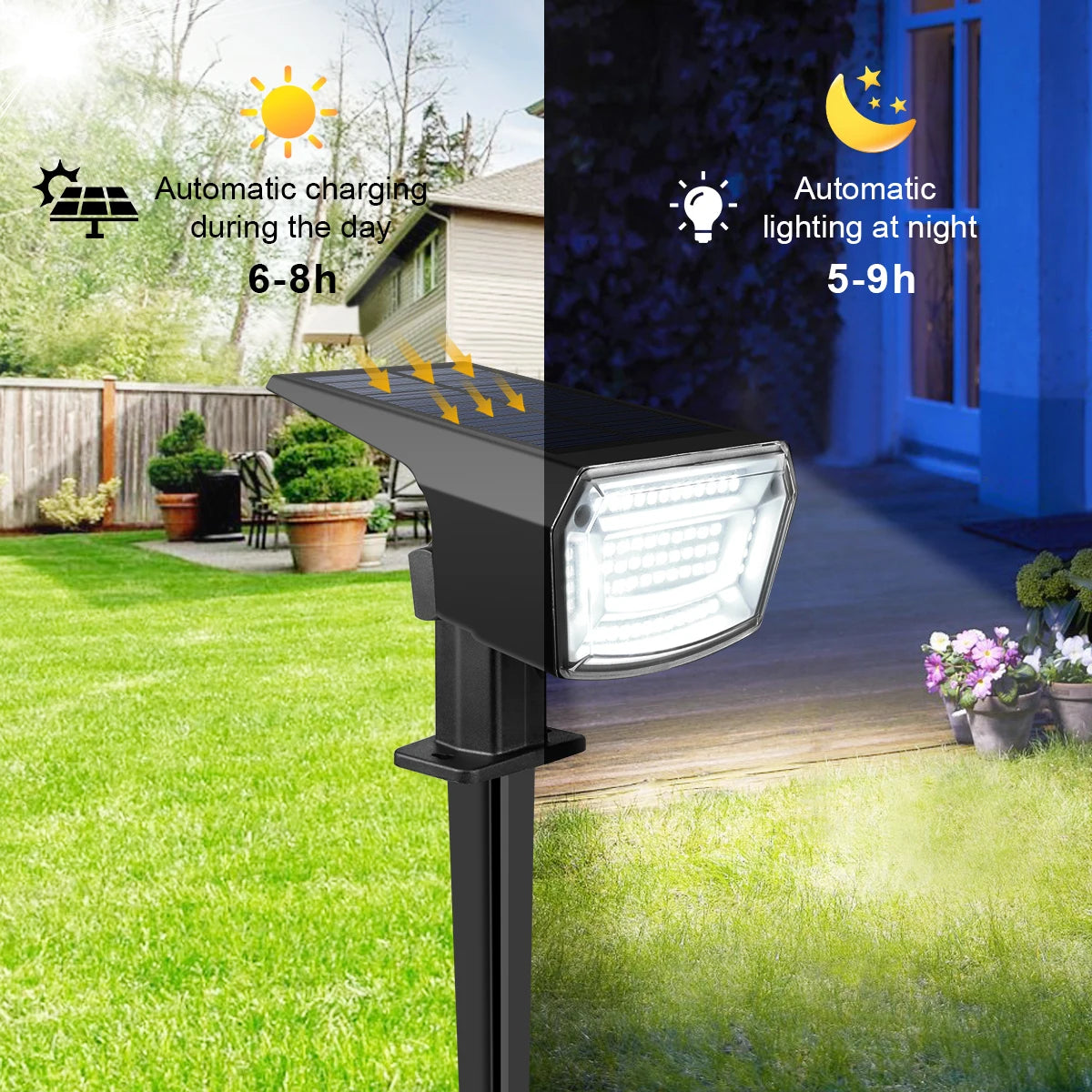Solar LED Garden Spotlight for Landscaping