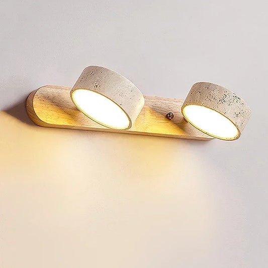 Travertine Duo Rotating Wall Light for Bathrooms