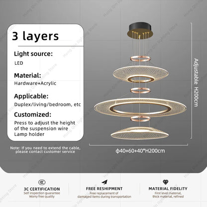 Modern LED Chandelier Living Room Dining Room Kitchen Ceiling Light