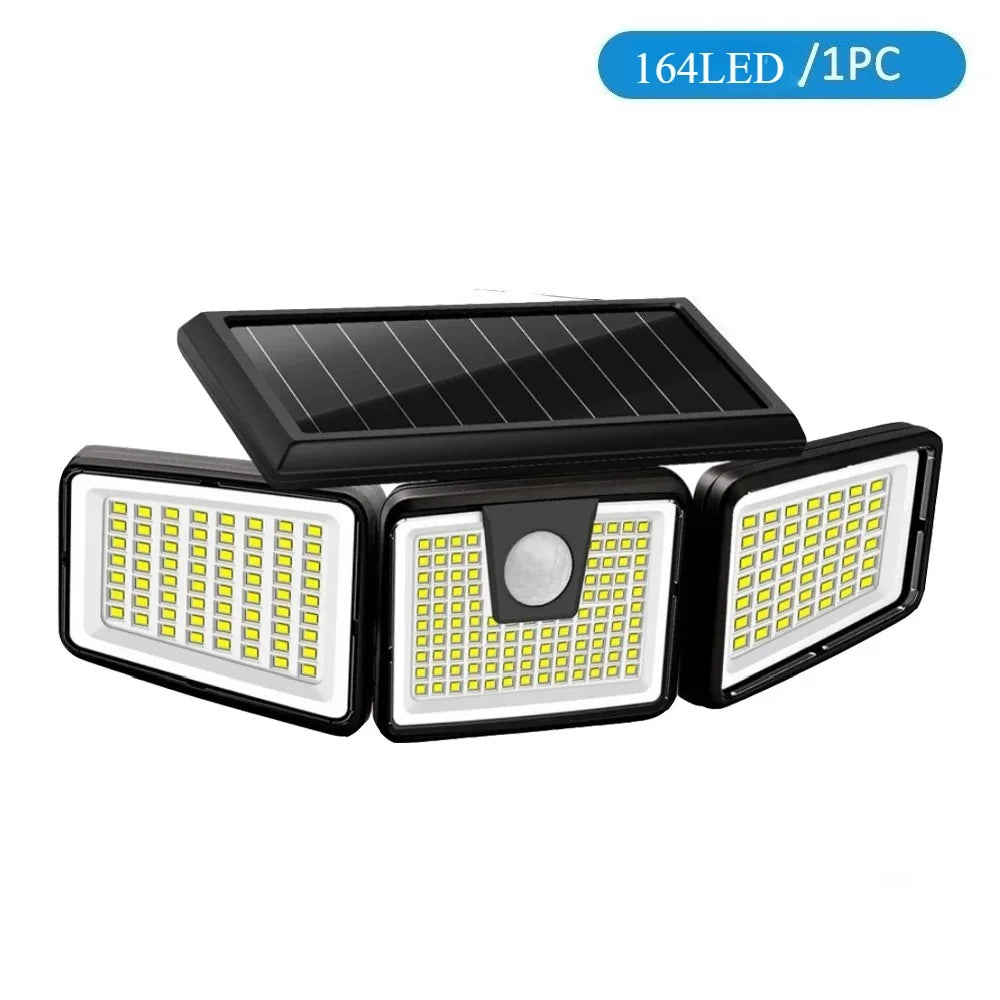 Triple-Head Solar Motion Sensor Security Light