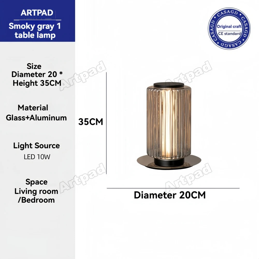 Nordic Glass Floor Lamp – Designer LED Standing Light for Home Decor