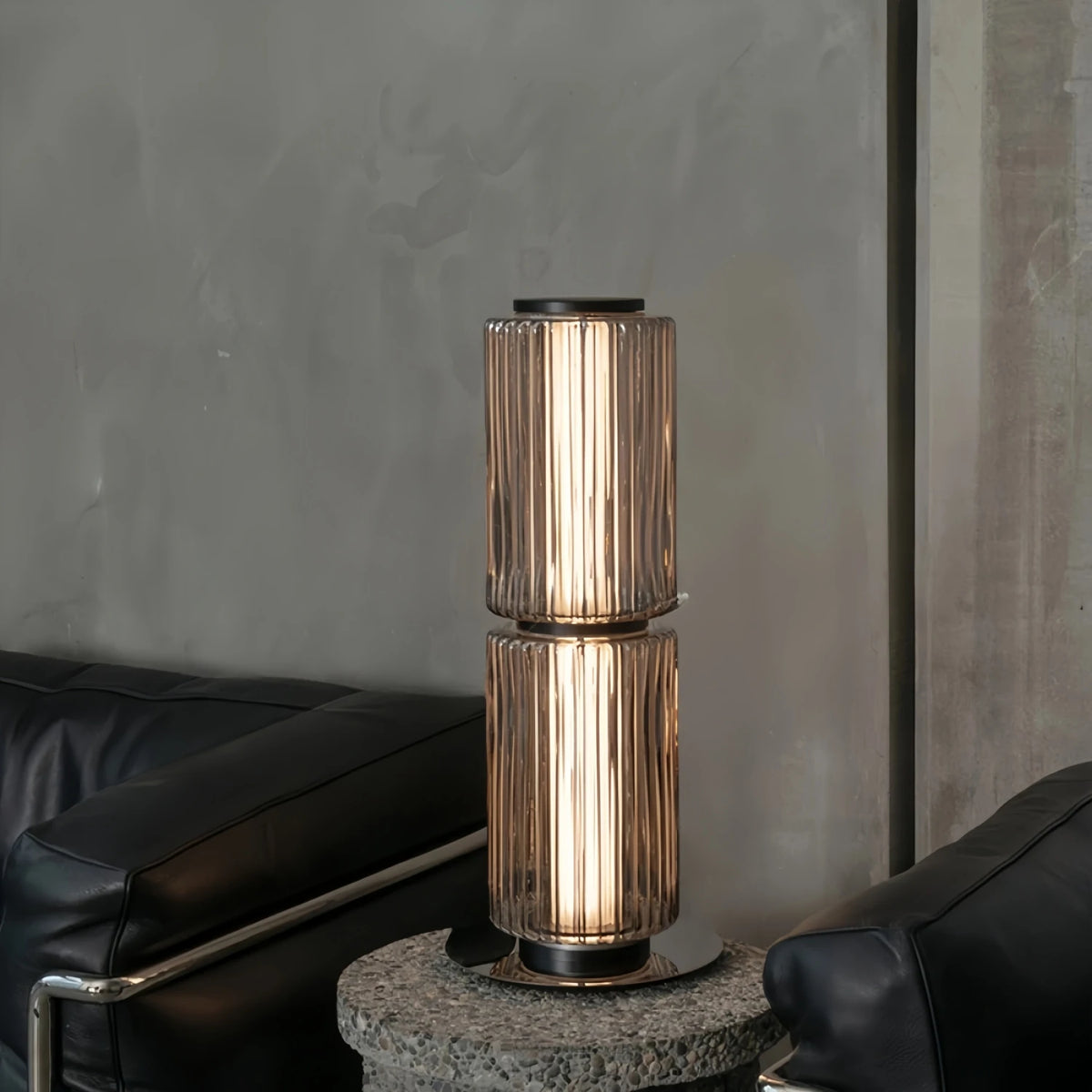 Nordic Glass Floor Lamp – Designer LED Standing Light for Home Decor