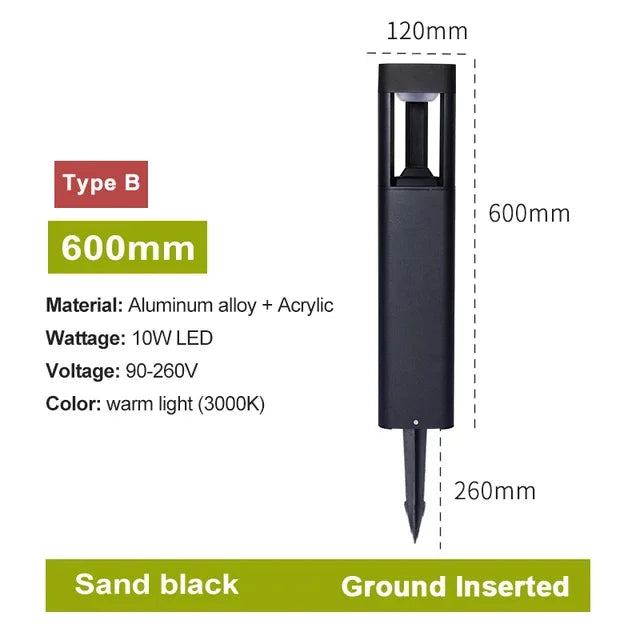 Modern LED Landscape Bollard Light for Garden Paths