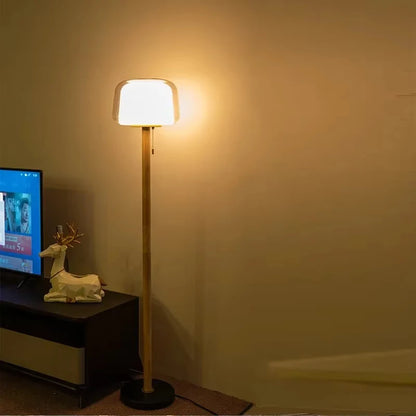 Modern Glass Floor Lamp – Elegant Decorative Lighting for Living Room