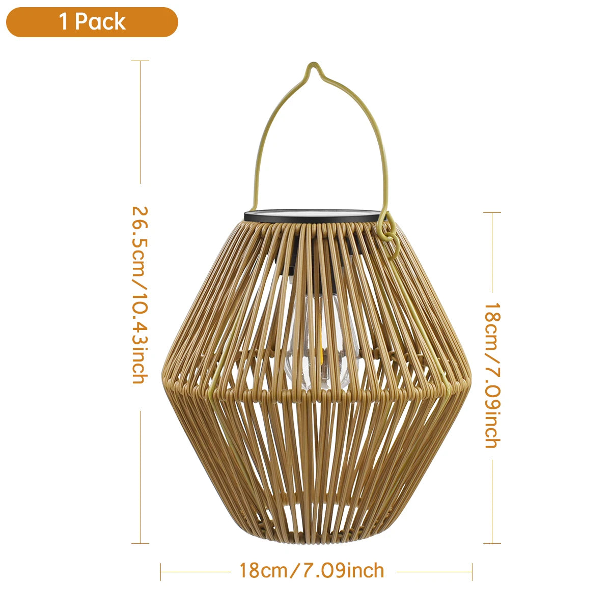 Solar Hanging Lantern Waterproof Boho Garden Yard Light