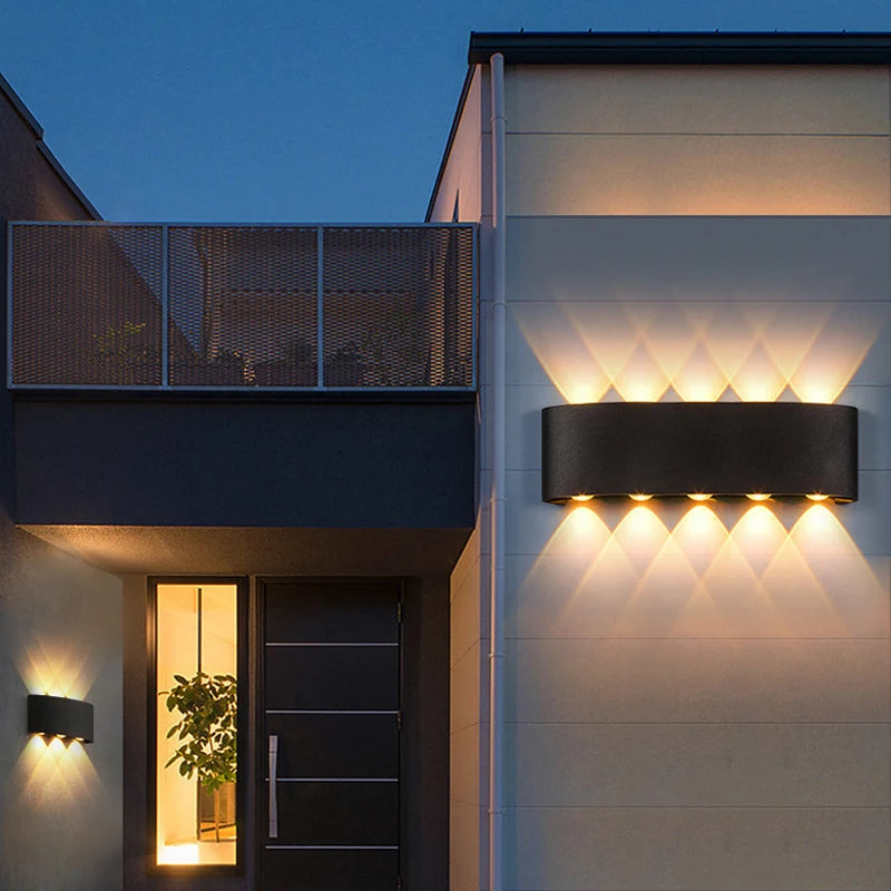 Top and Bottom Shine LED Wall Lamp Waterproof outdoor Light