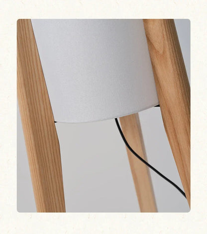 Wabi-Sabi Floor Lamp – Japanese Zen Style Black Walnut Ambient Light