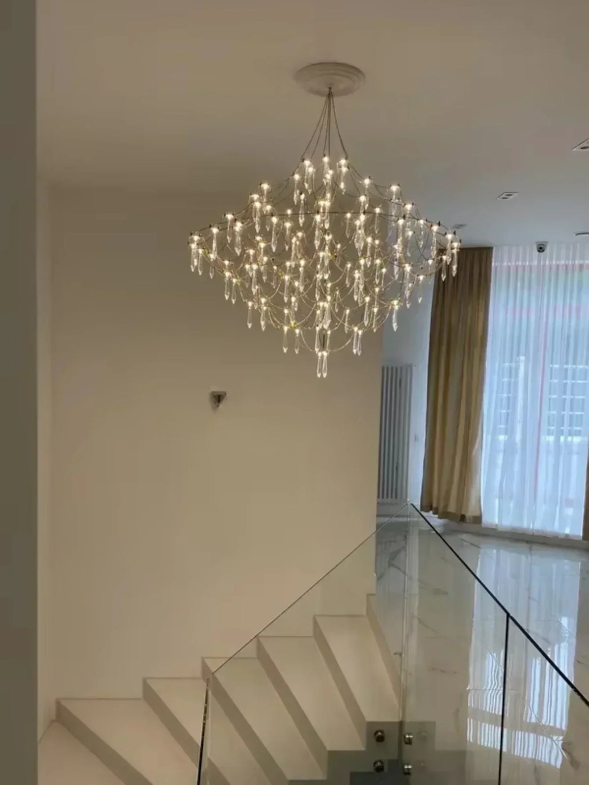 Firefly Crystal Chandelier Modern Living Room Ceiling Light