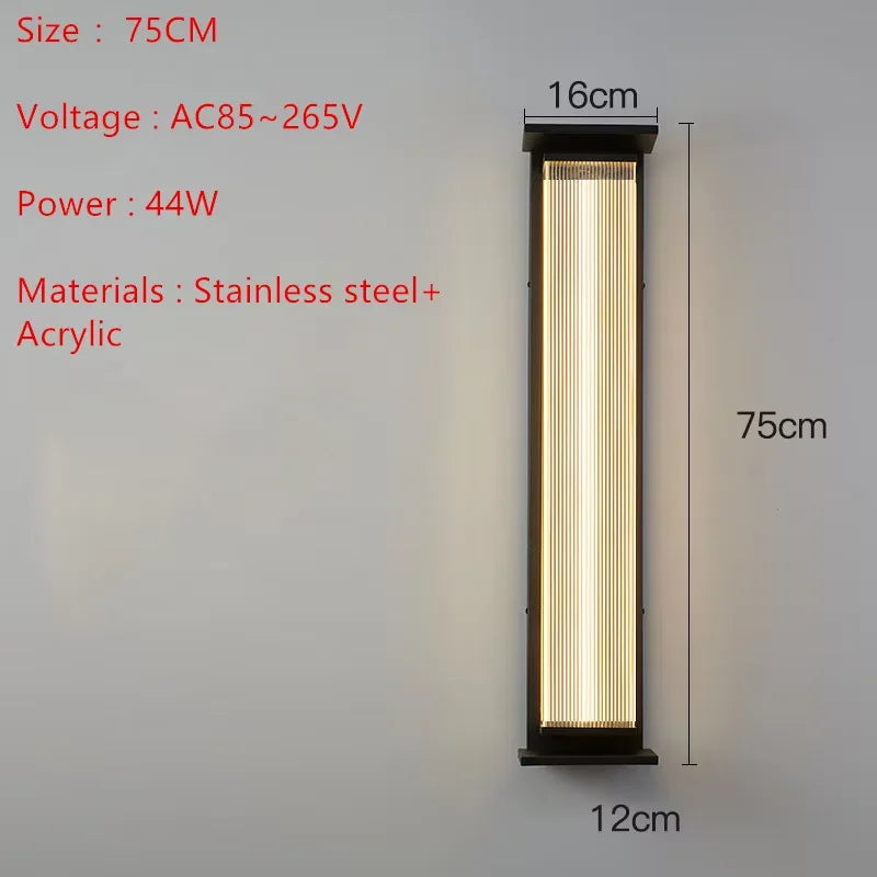 Outdoor Solar LED Wall Light Waterproof Porch Garden Lamp
