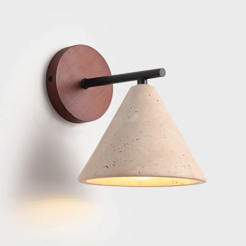 Natural Travertine Stone Wall Sconce for Modern Interiors
