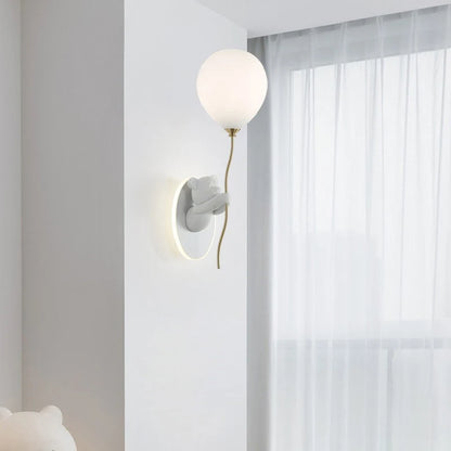 Cute Balloon Bear Wall Lamp for Kids Rooms
