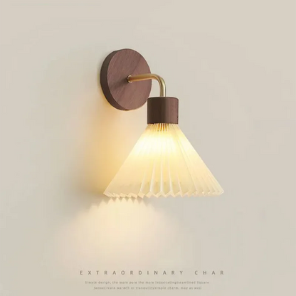 Nordic Wooden Wall Lamp for Cozy Bedrooms
