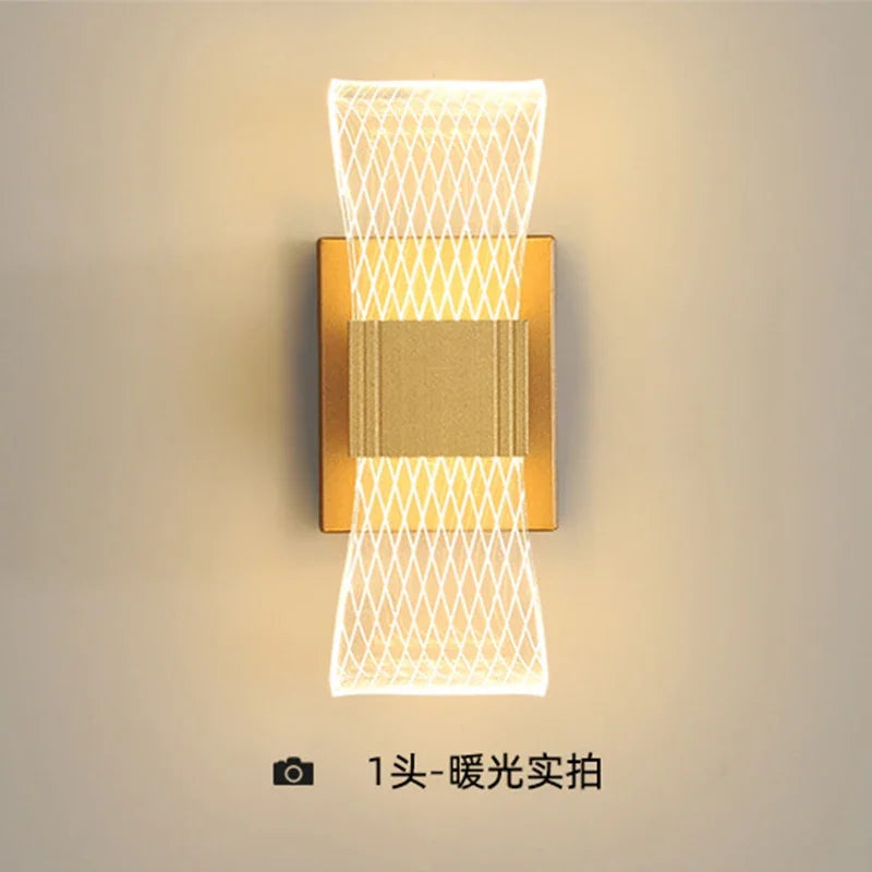 Nordic LED Wall Lamp Modern Bedroom Living Room Sconce