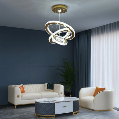 French Crystal Chandelier LED Dining Room Ceiling Light